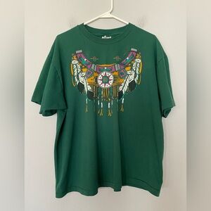 Vtg Hanes Heavyweight 50/50  T-Shirt XLarge Single Stitch Native American